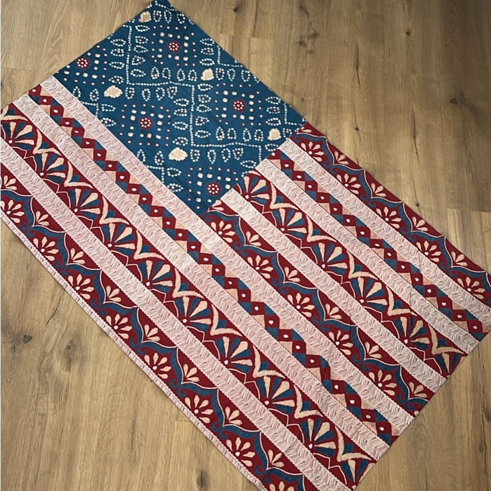 Urban Outfitters Floral American Flag Tapestry